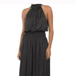 Ramy Brook Black Belle Halter Dress Size L